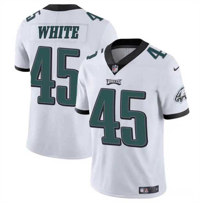 Men & Women & Youth Philadelphia Eagles #45 Devin White White Vapor Untouchable Limited Stitched Jersey->philadelphia eagles->NFL Jersey